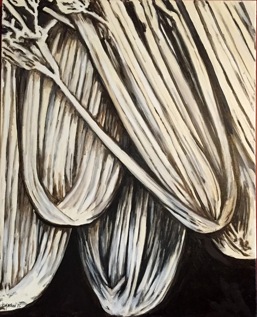 Celery, painting by Jayashri Triolo