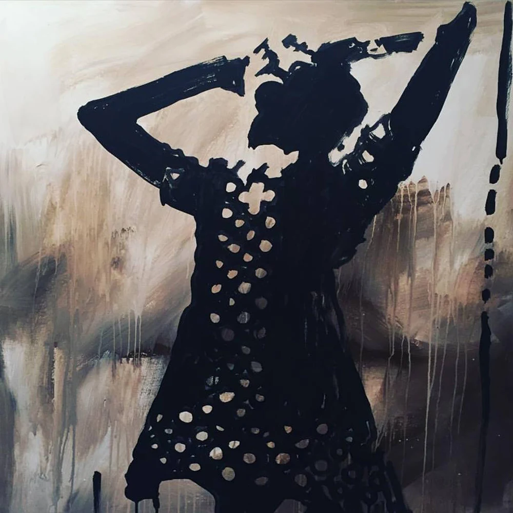 Dotted Dress, painting by Jayashri Triolo