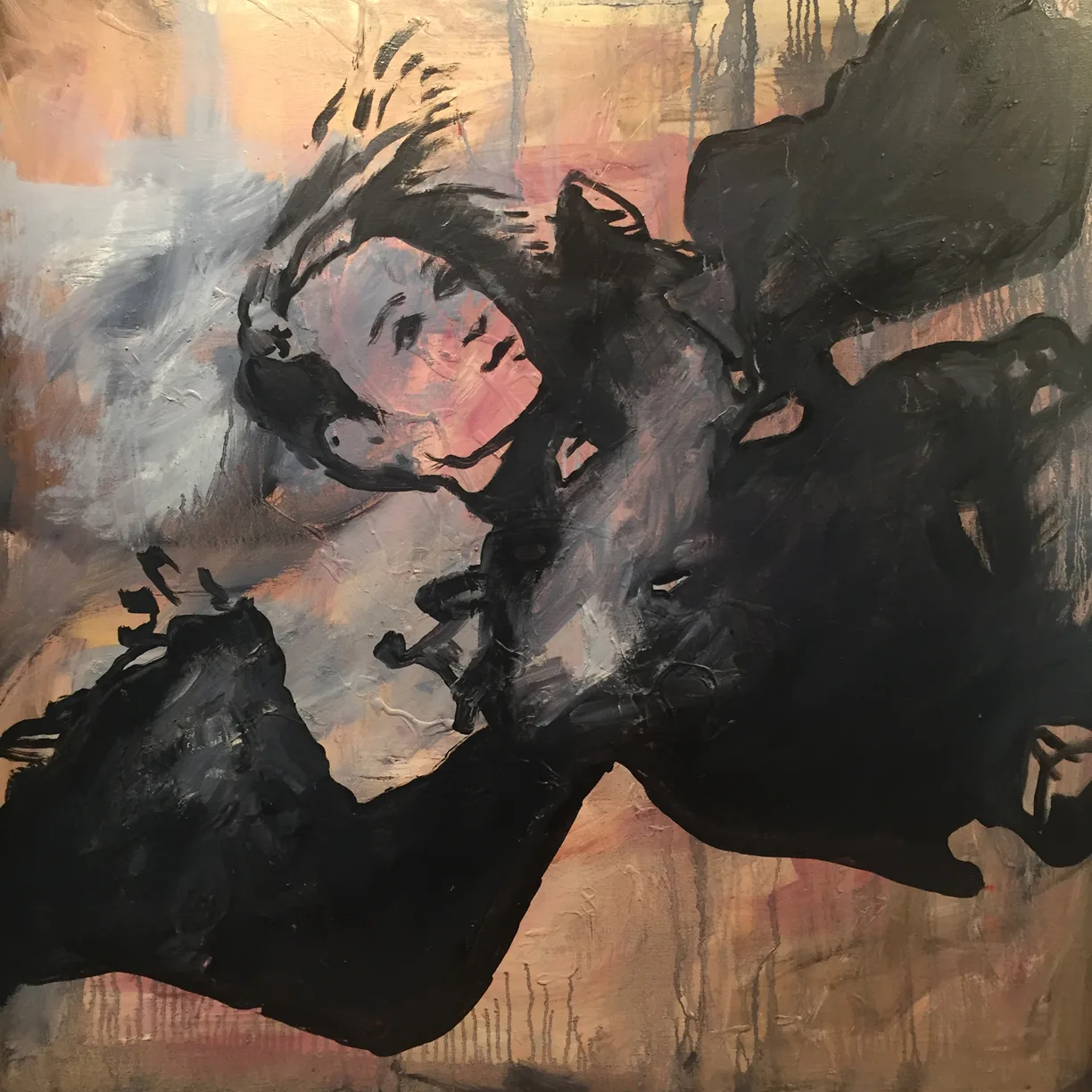 Floating, painting by Jayashri Triolo