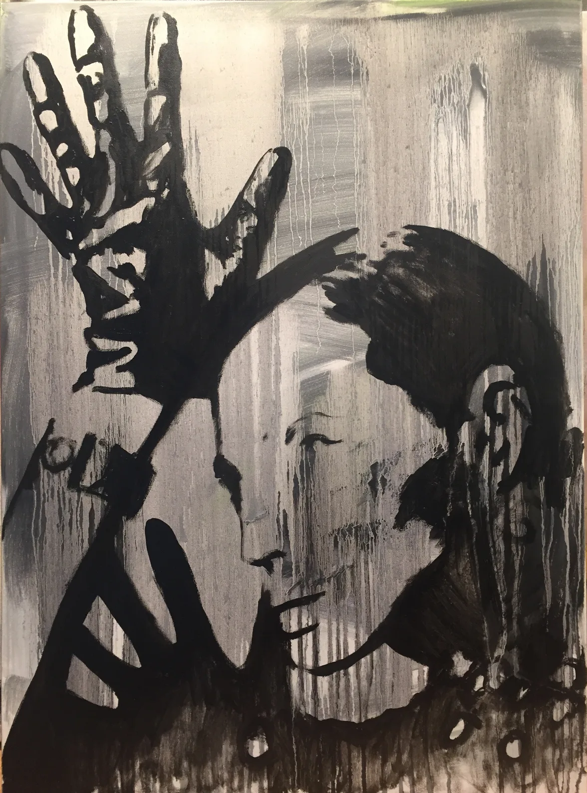 Glove, Oil & acrylic by Jayashri Triolo