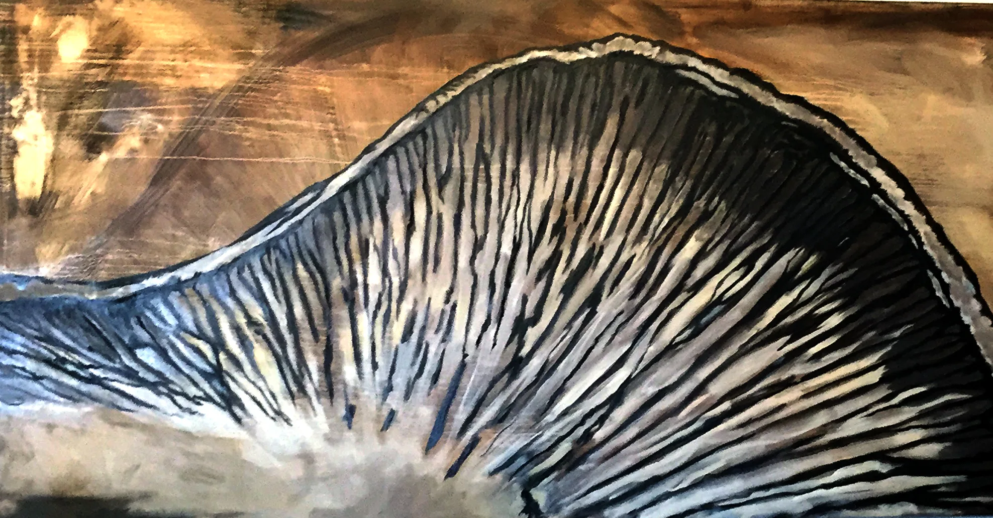 mushroom, painting by Jayashri Triolo