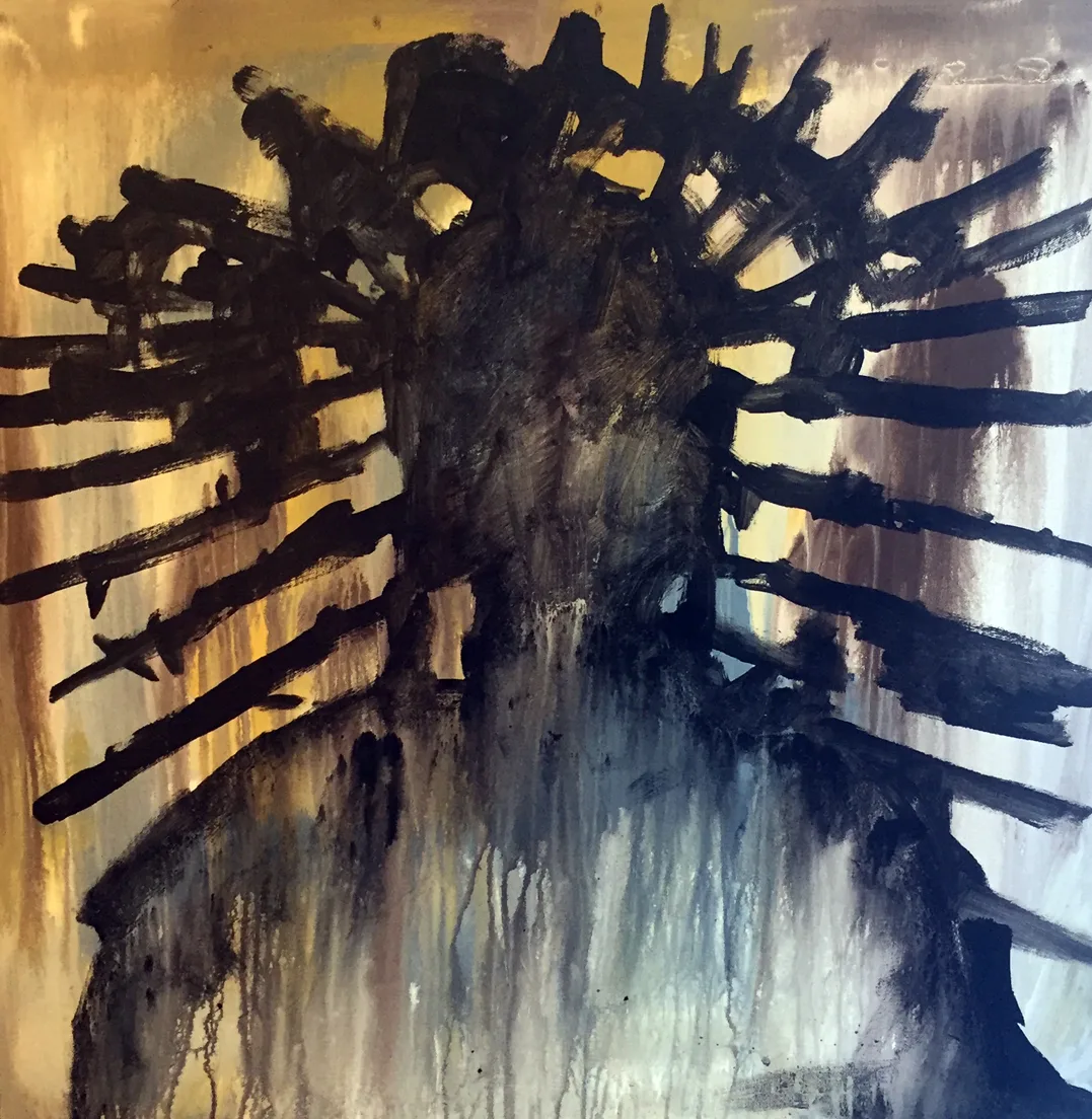 Native Shadow, Oil & acrylic by Jayashri Triolo