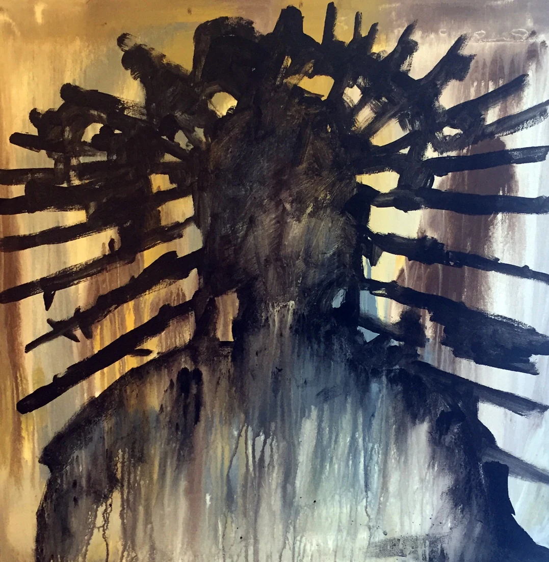 Native Shadow, Oil & acrylic by Jayashri Triolo
