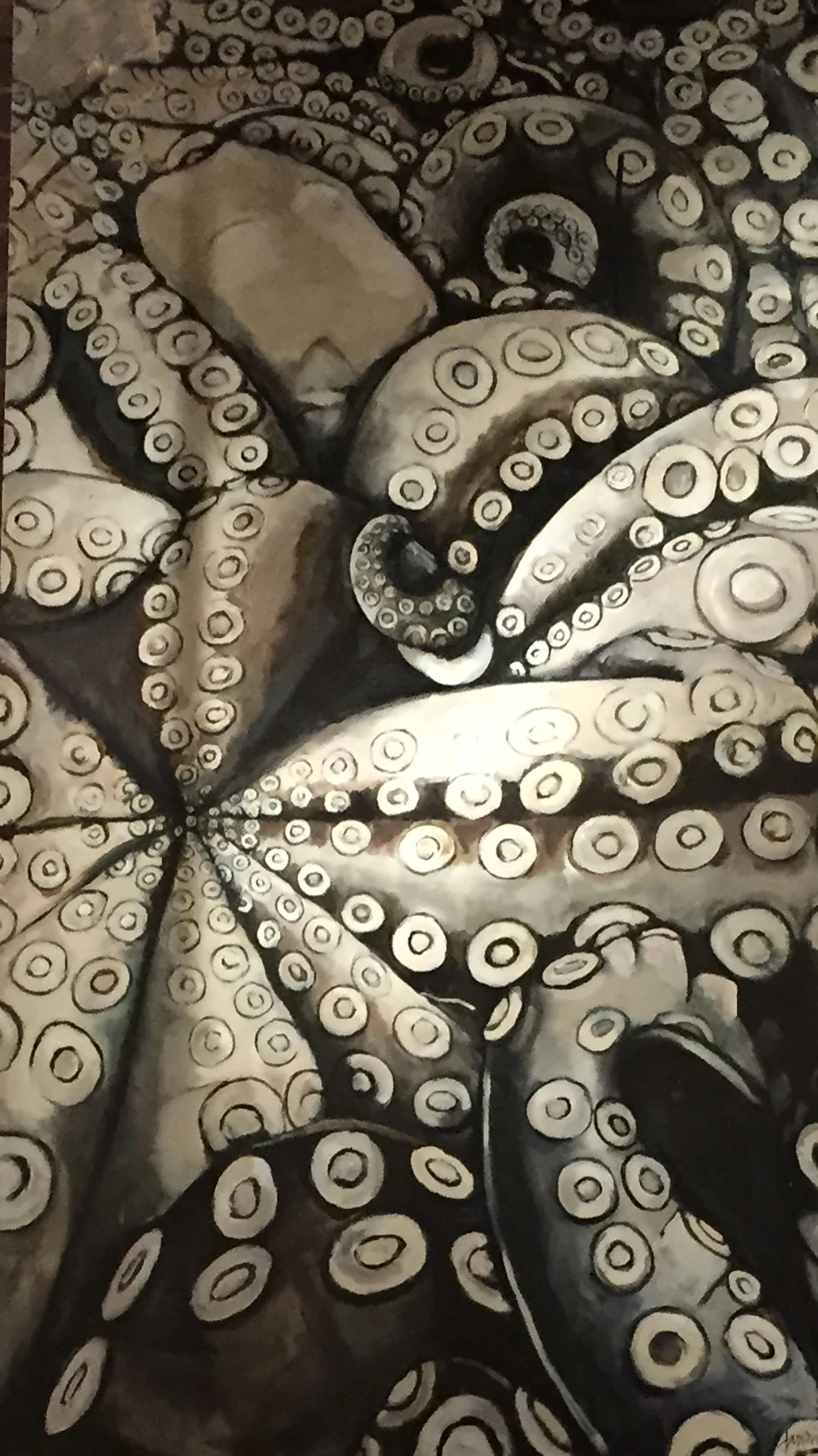 Octopus, painting by Jayashri Triolo
