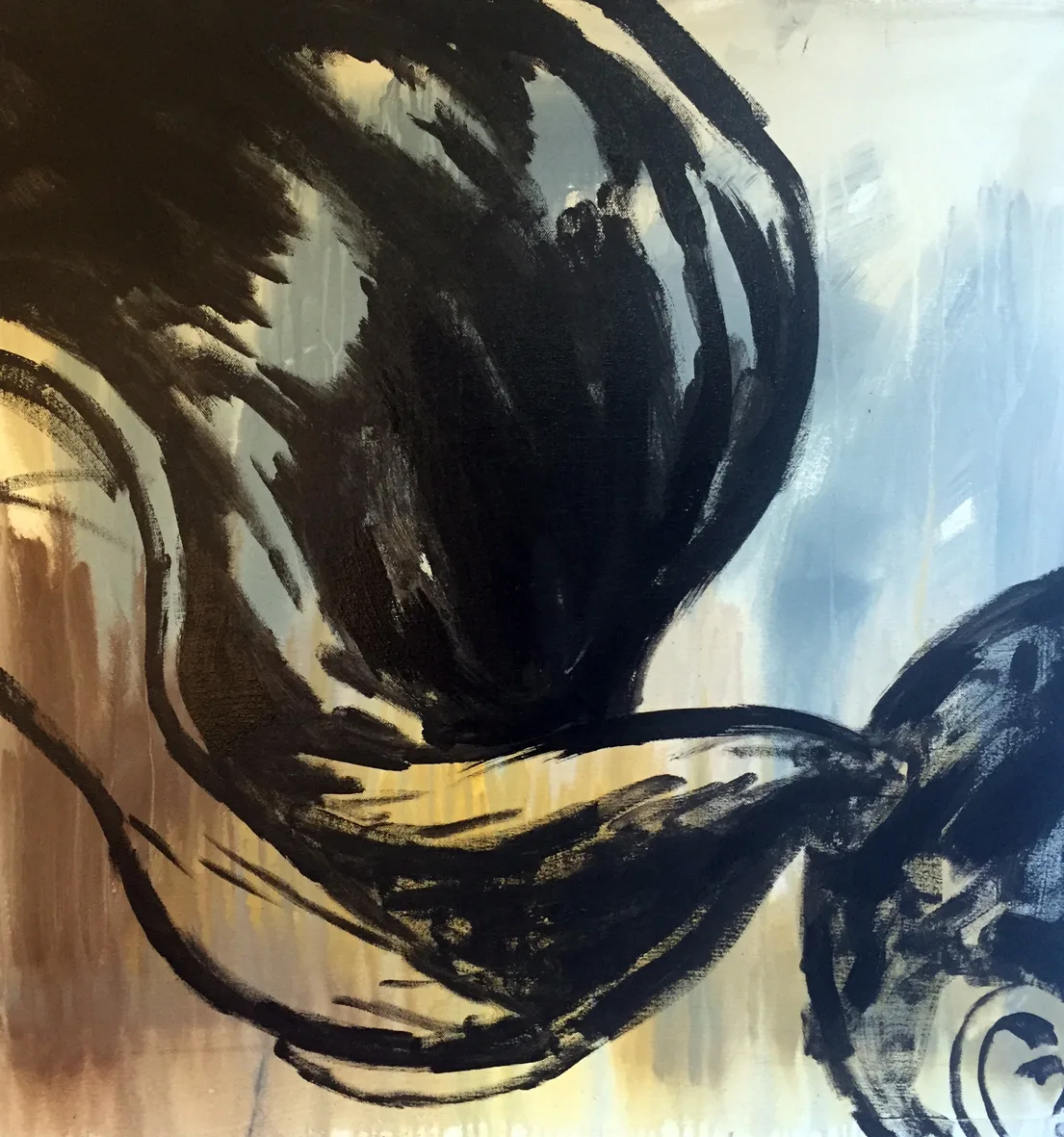 Pony Tail, Oil & acrylic by Jayashri Triolo