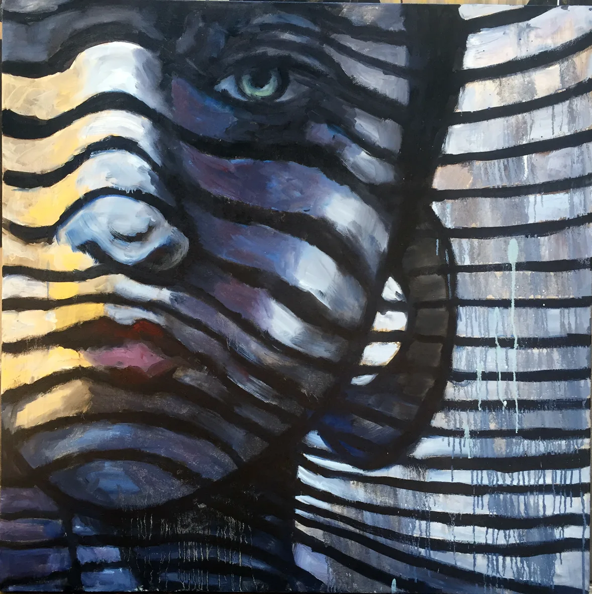 Shadows on Face, Oil by Jayashri Triolo