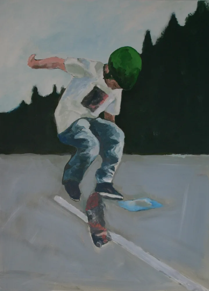 Skater, Acrylic by Jayashri Triolo