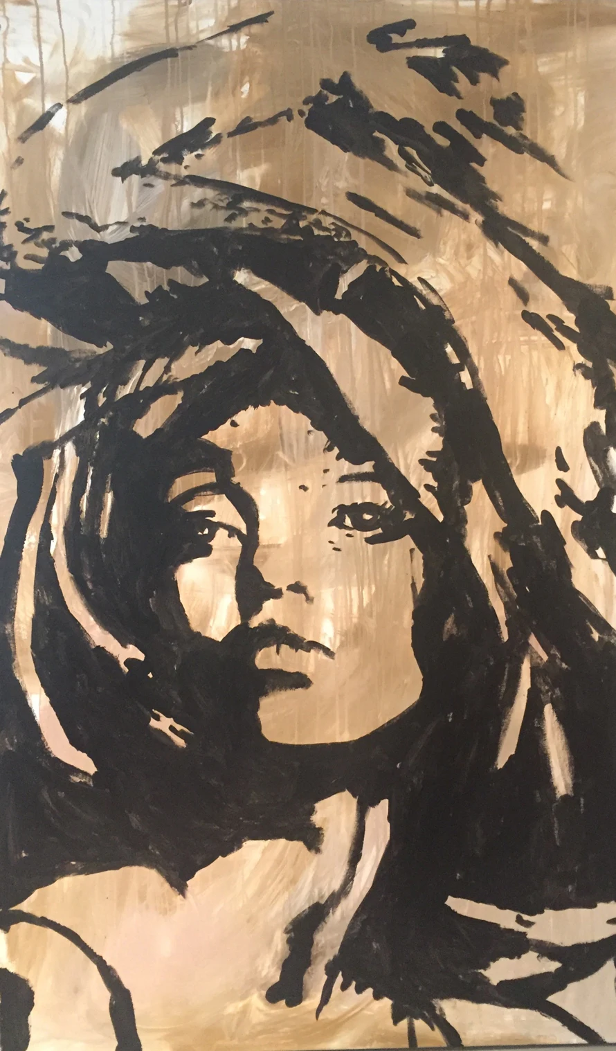 Tribal Woman, Acrylic by Jayashri Triolo