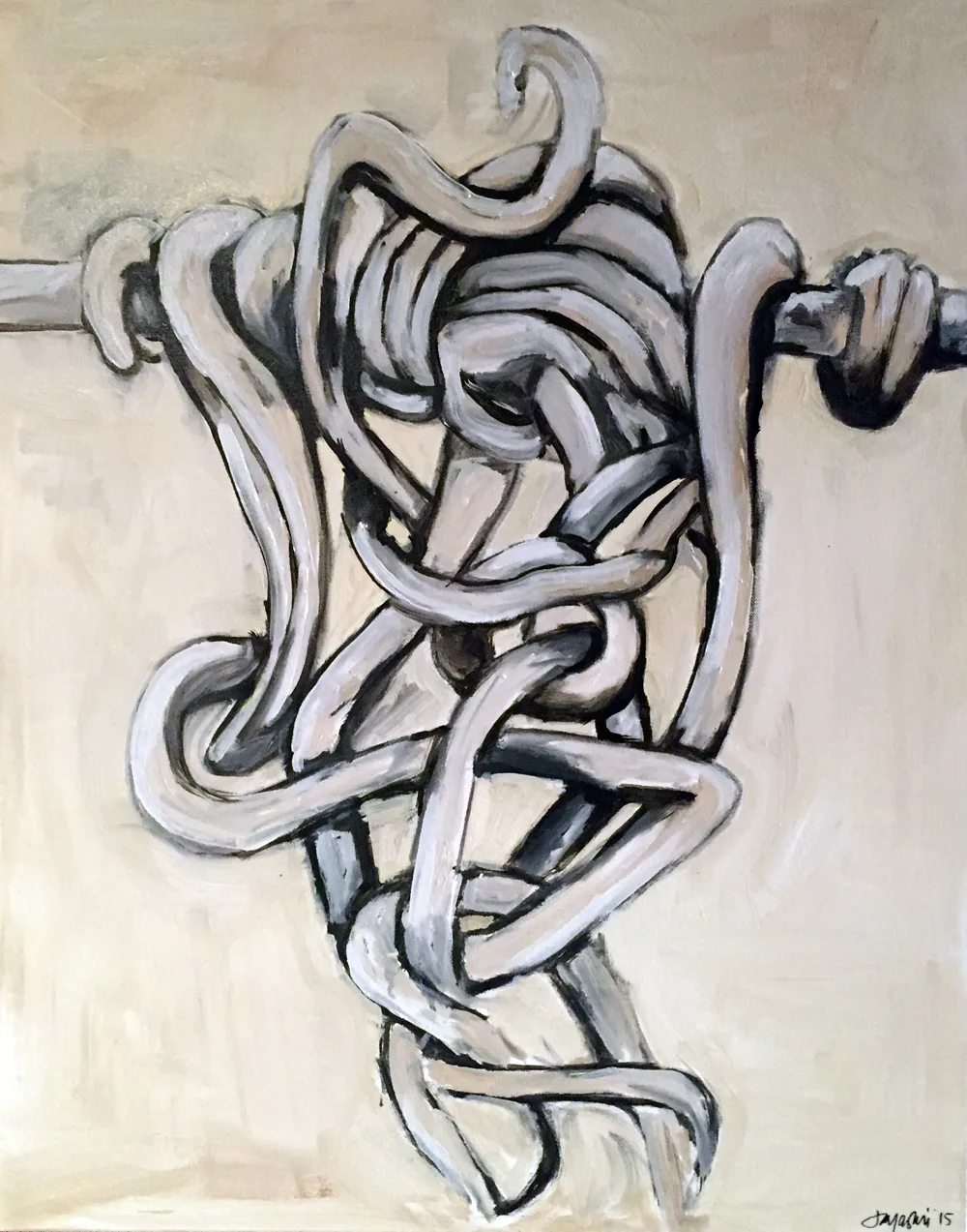 Twisted Vines 1, painting by Jayashri Triolo