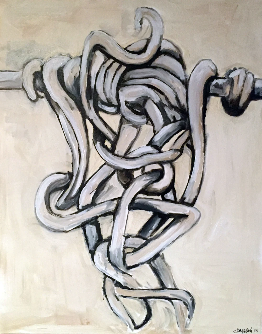 Twisted Vines 1, painting by Jayashri Triolo