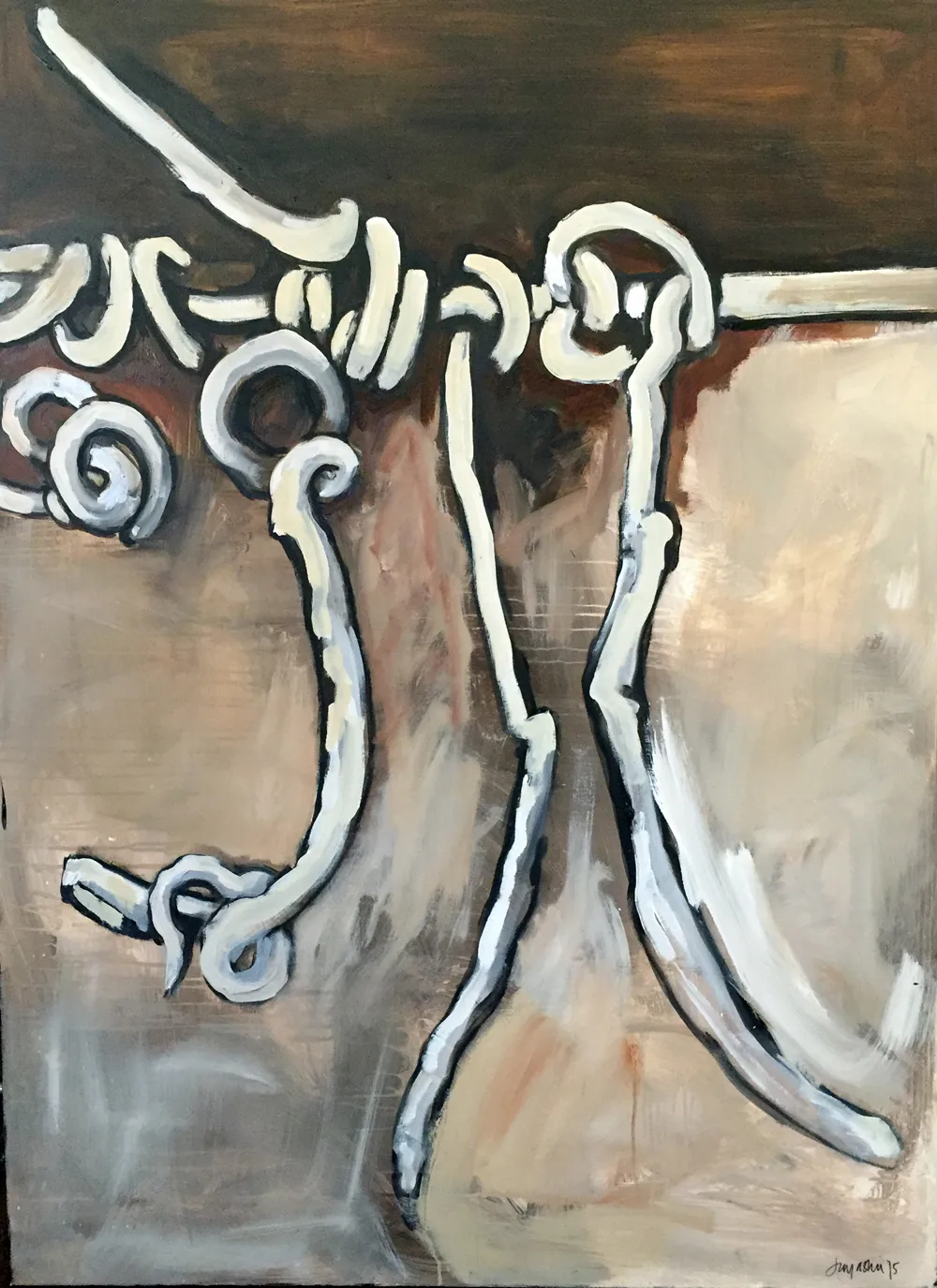 Vines 1, painting by Jayashri Triolo