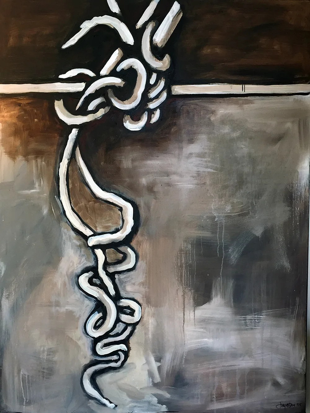 Vines 3, painting by Jayashri Triolo