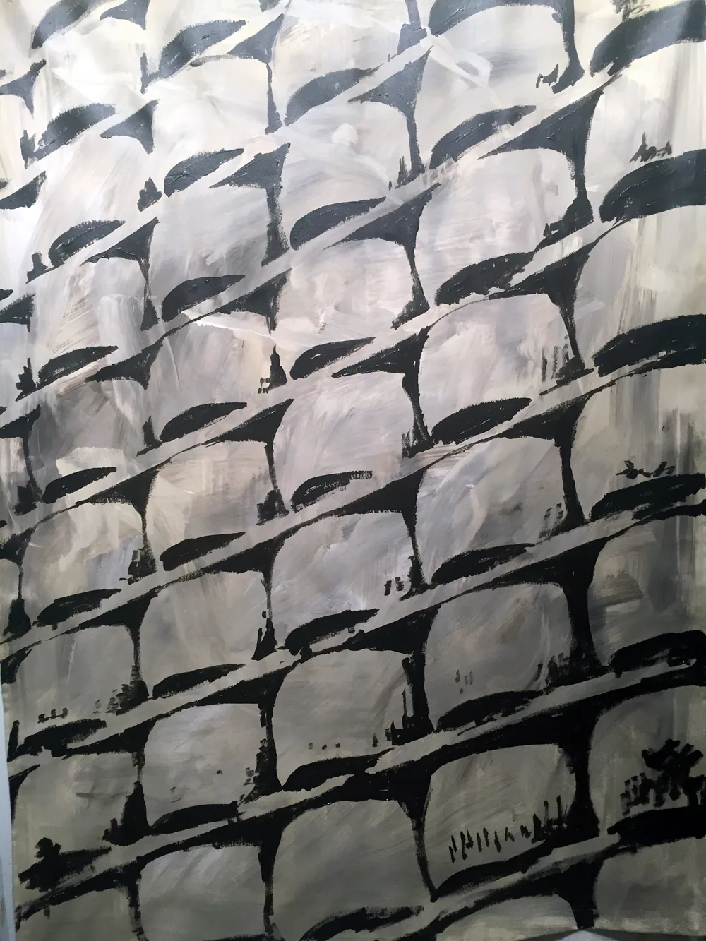 Wall of Cheese, painting by Jayashri Triolo